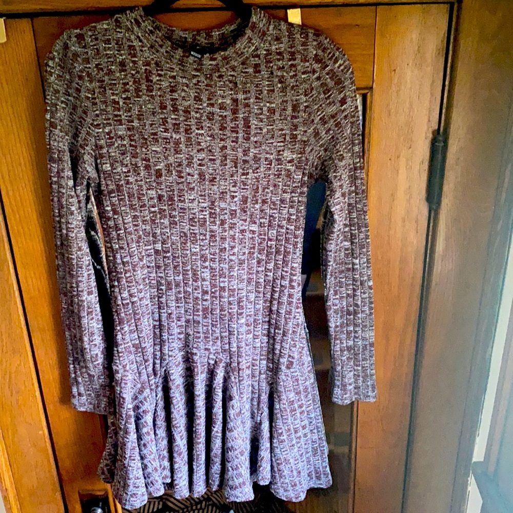 Crew neck drop waist dress